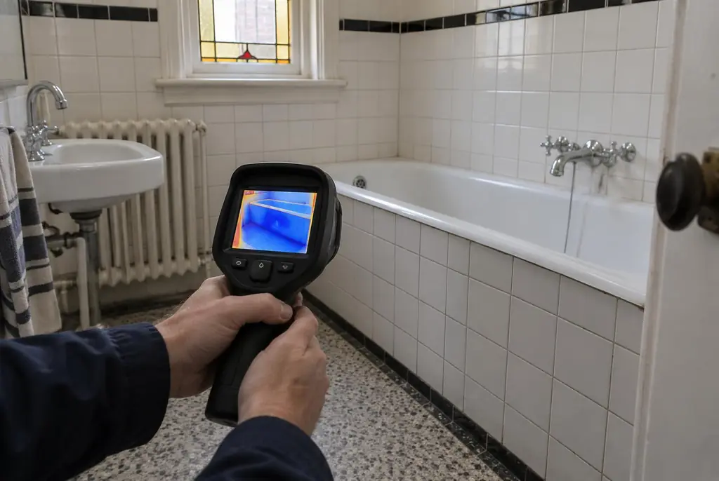 Lekdetectie Wassenaar – onderzoek in een badkamer van een oudere woning
